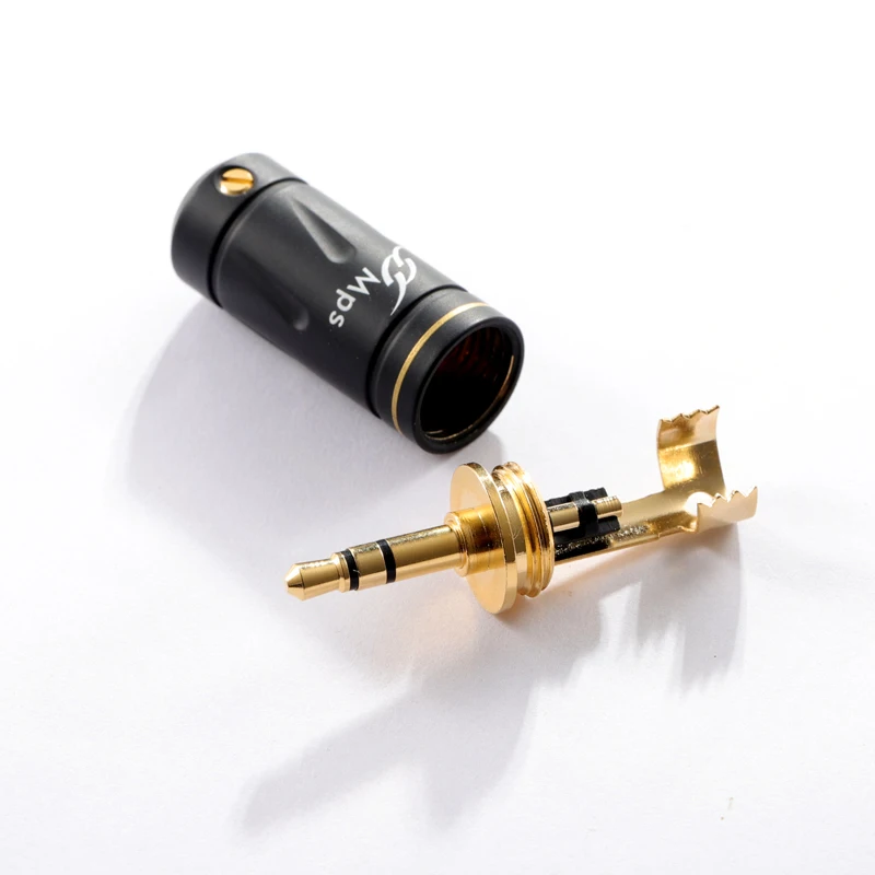 HiFi MPS Stegodon 3 полюса 3,5 мм аудио 24 К позолоченный AUX штекер 3,5 разъемы jack разъем jack стерео гарнитура 1 пара
