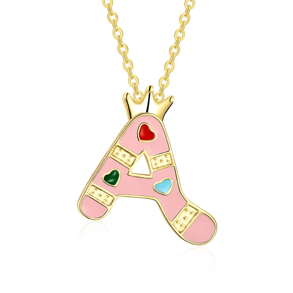Diylocket золотой кулон ожерелье для женщин металла милый Новая мода Корона розовый