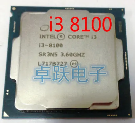 Процессор Intel Core i3 8series I3 8100 процессор LGA 1151 land 14 нанометров четырехъядерный