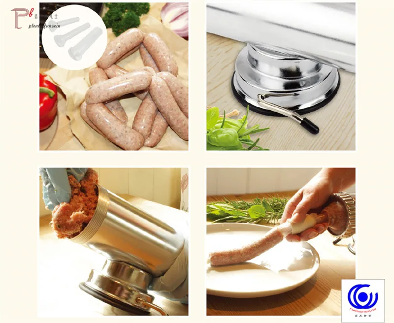 1 кг/2LBS горизонтальный ручной тип мяса, колбасы, шприц с всасывающей базой, домашний шприц, алюминиевая машина для производства салями