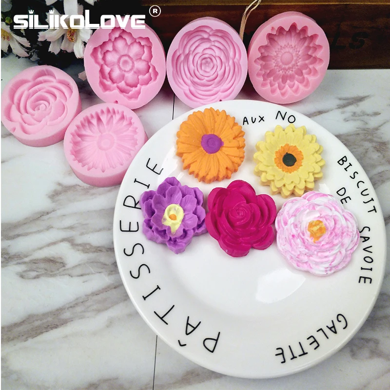 Силиконовая форма SILIKOLOVE в форме цветка сделай сам для помадки торта Аксессуары