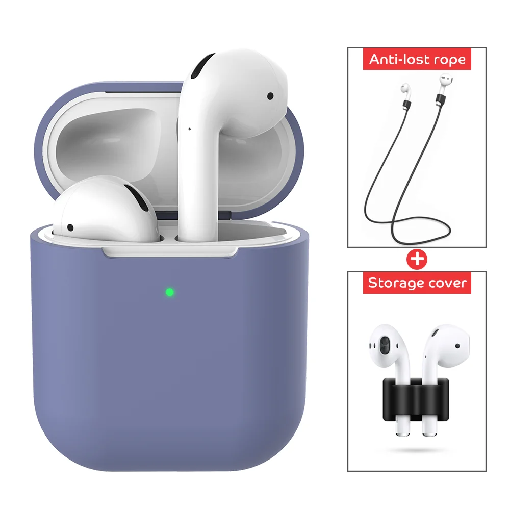 Чехол для Apple Airpods 2 Силиконовый противоударный чехол наушников беспроводной