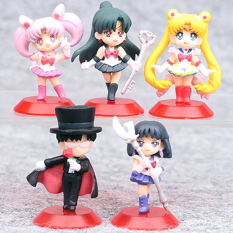 Новое поступление 5 шт./партия Сейлор Мун Цукино Usagi Mars Sailor Mizuno Ami Chiba Mamoru Мини