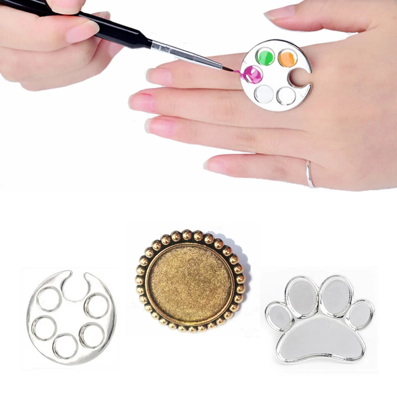 1 шт. кольцо для ногтей из нержавеющей стали|nail art equipment|nail polish palettenail equipment |