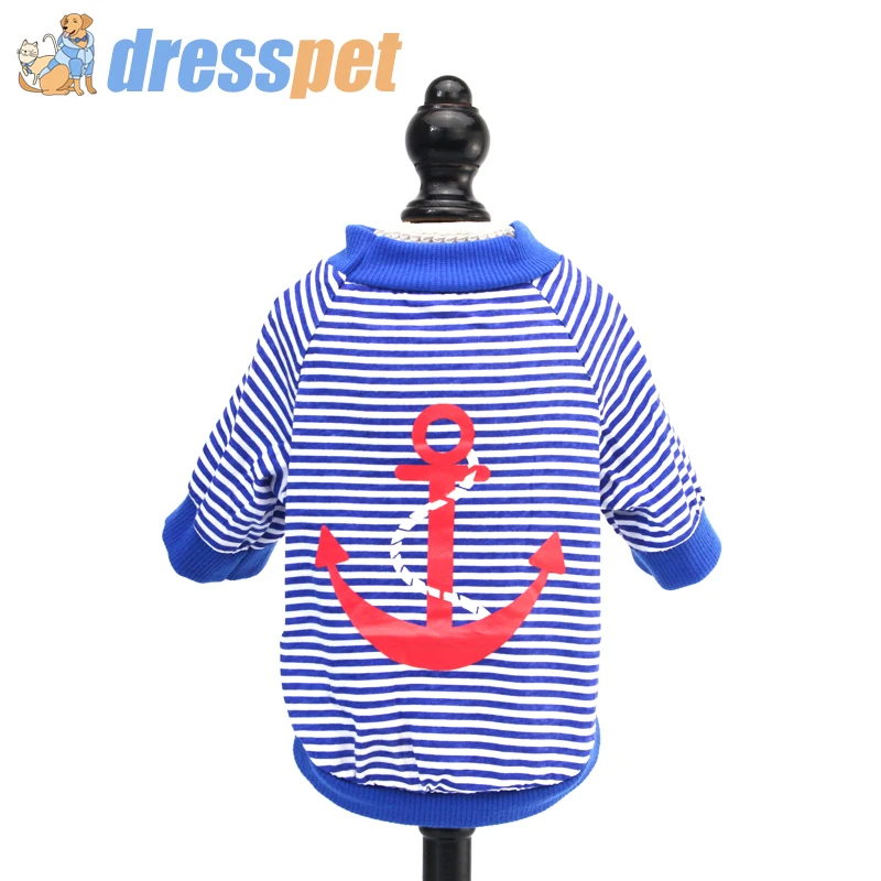 DRESSPET собака рубашка для маленьких собак высокое качество темно XS L синий/красный