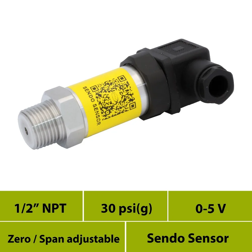 0 5V преобразователь давления передатчик от до 30psi датчик 12 24 36 v dc источник питания