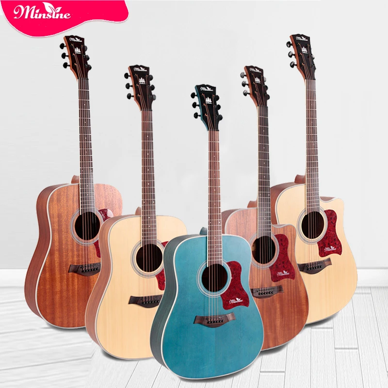 Minsine Xiaomi 41inch Acoustic Guitar Closed Knob Professional Performance Guitarra Folk Guita Musical Instrument | Спорт и
