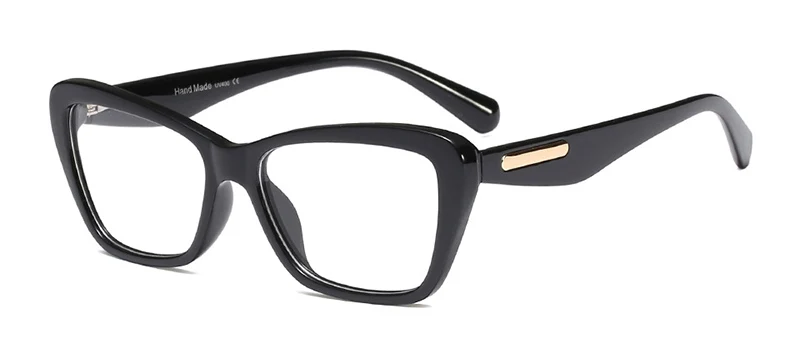 Glossy Black SHAUNA, весенние шарниры, Ретро стиль, кошачий глаз, оправа для очков, женские линзы из смолы, оптические очки - Цвет оправы: Glossy Black