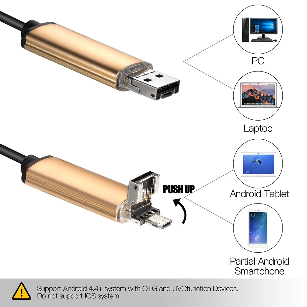 Эндоскоп мини usb камера для android смартфона ноутбука ПК планшета и | Безопасность