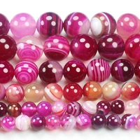 natural smooth pink agates 4 16mm round beads 15inch wholesale for diy jewellery free shipping