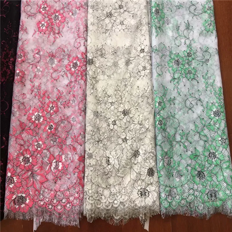 Новые французские ресницы кружевной ткани Diy изысканные кружева вышивка одежды свадебное платье аксессуары RS1645