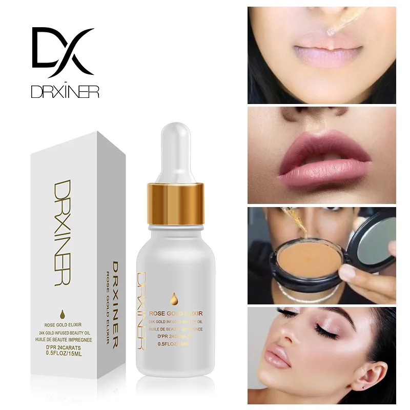 Drxiner основа под макияж масло для лица 24 k розовое золото Elixir Кожа Макияж Эфирное