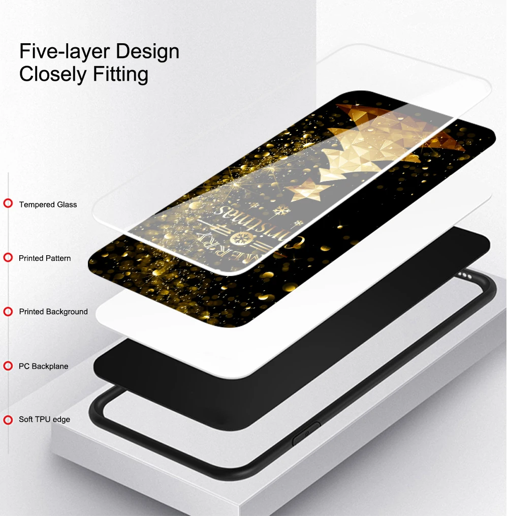 Finder чехол для iPhone 7 Рождество защитное стекло задняя крышка с Рождеством Христовым чехол для iPhone 6 6s 7 8 плюс XS Max XR X