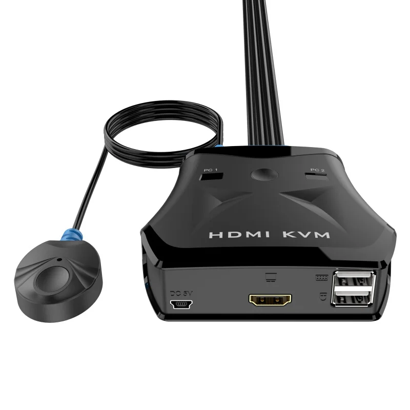 MT-VIKI kvm 2 порта HDMI USB KVM переключатель с линейным пультом дистанционного управления