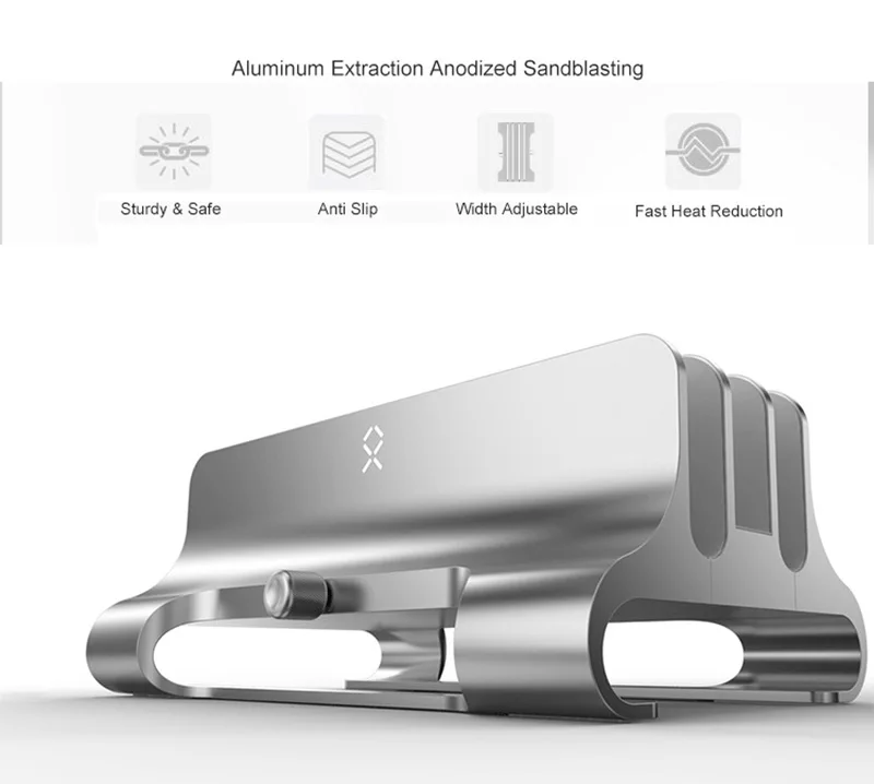 3 в 1 твердая Регулируемая подставка для ноутбука для 11-15 дюймов Macbook Air Pro Вертикальная База Подставка Для Ноутбука Держатель для Ipad Pro