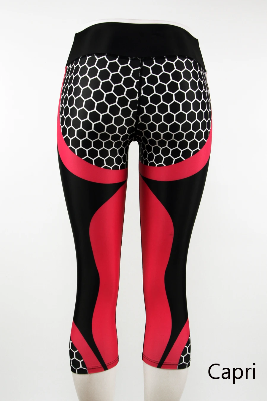 Pink Capri LI-FI спортивные Леггинсы с Сотами, штаны для фитнеса, йоги, женские леггинсы для тренировок, бега, пуш-ап, эластичные обтягивающие штаны для спортзала - Цвет: Pink Capri