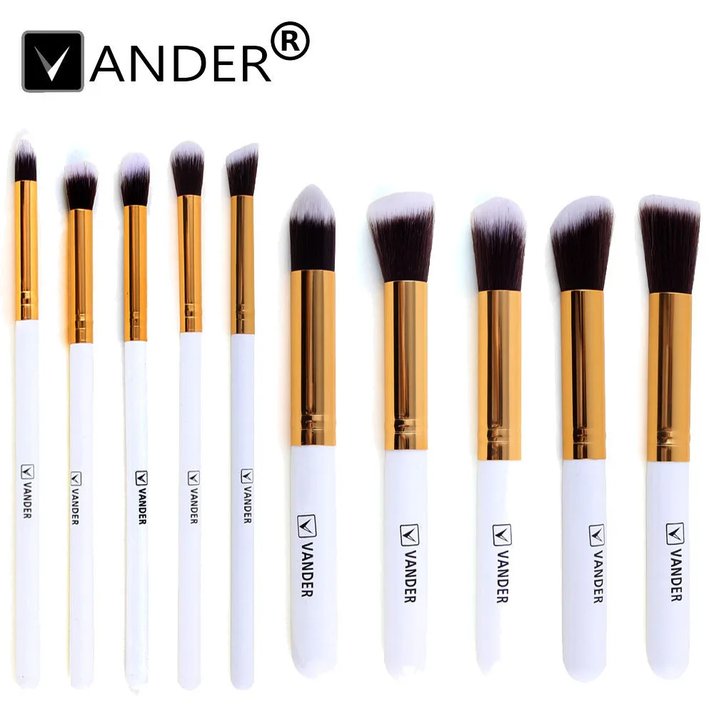 Профессиональные наборы кистей для макияжа Vander (10 шт./компл.) сумка косметическая