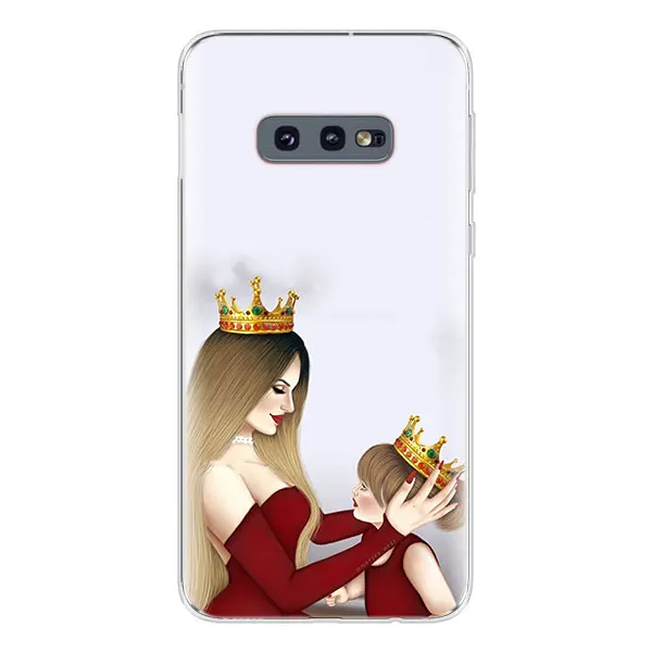 13 Силиконовый чехол для маленьких девочек и мам для samsung Galaxy Note 10, 5G, S8, S9, S10, S10 Plus, M10, M20, S7 edge, мягкий ТПУ чехол для телефона s - Цвет: 13