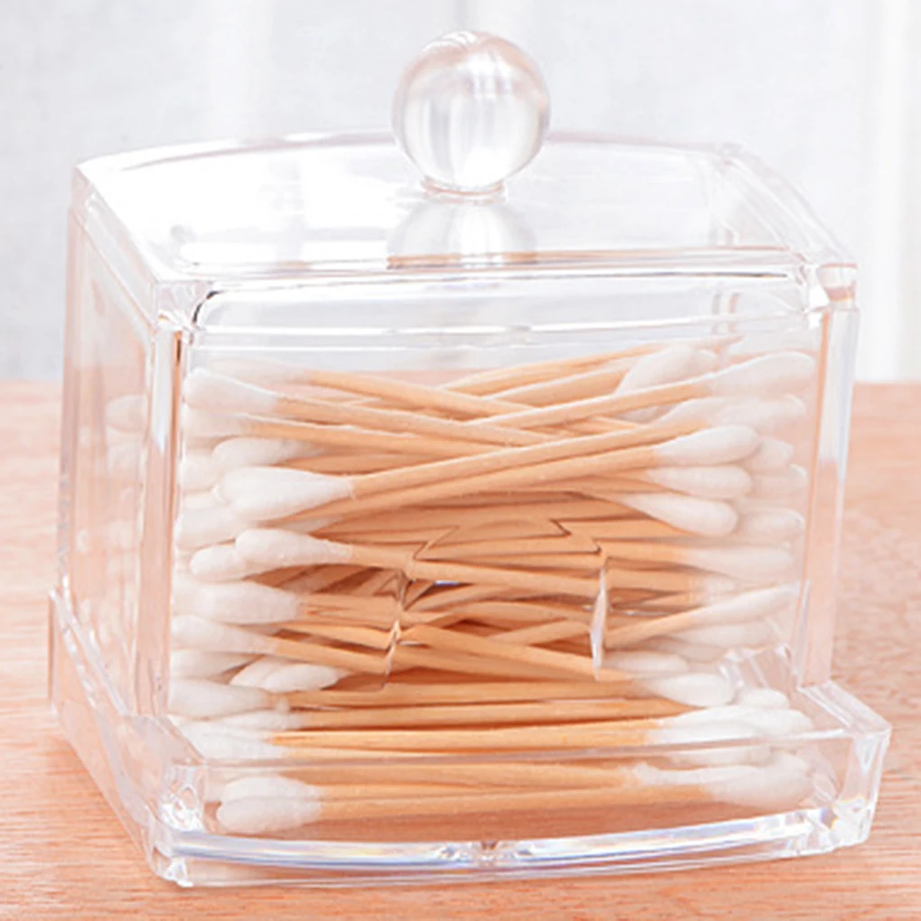 Квадратная Подставка органайзер Q tips для хранения хлопковых тампонов|Коробки и