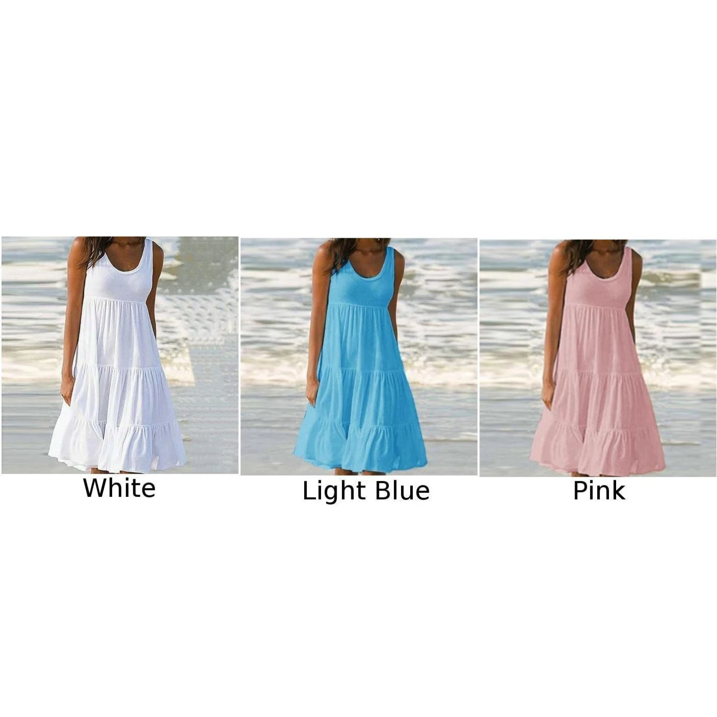 Повседневное Розовое женское платье женские пляжные летние платья сарафан с