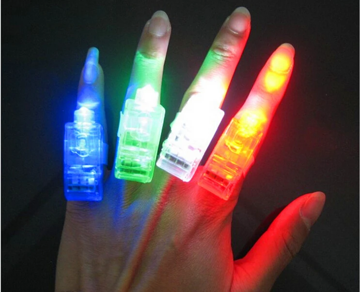 Креативный светодиодный светильник для пальцев светящийся лазерный цветная