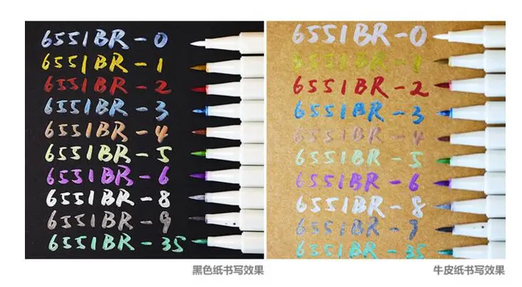 10 цветов мкм металлический маркер ручка детальная Маркировка Маркер для альбома