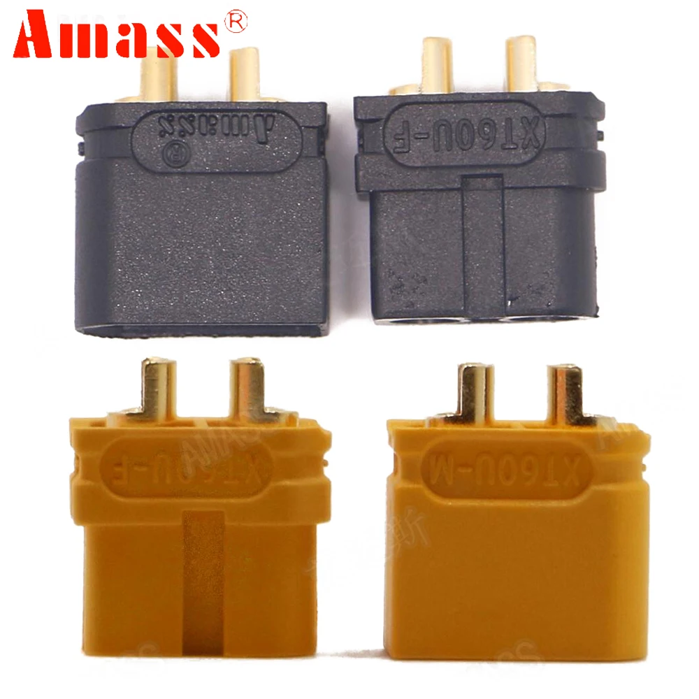 XT60U разъемы Amass штекерные гнездовые для аккумулятора Lipo (модернизированный
