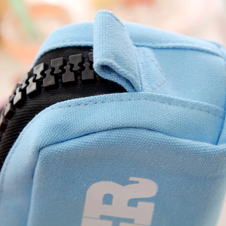 Корейская большая сумка для карандашей на молнии Большой Вместительный холщовый