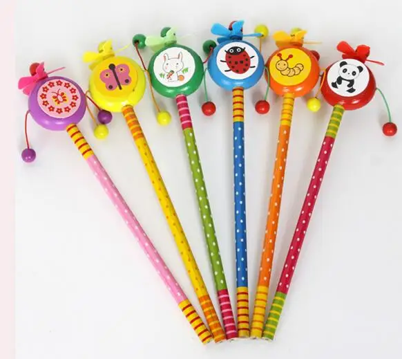 toys Drum-shaped rattle A multifunctional toy with a pencil cartoon lovely shape children's gifts gift | Дом и сад