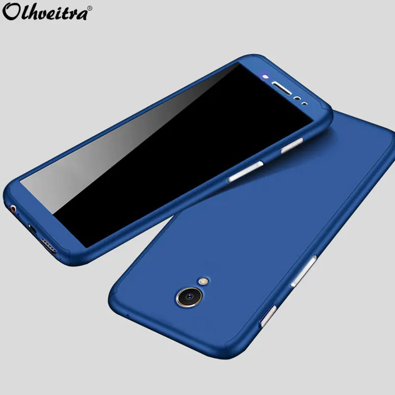 Чехол 360 градусов для Meizu M6s mblu S6 чехол защитный телефона с закаленным стеклом Meilan