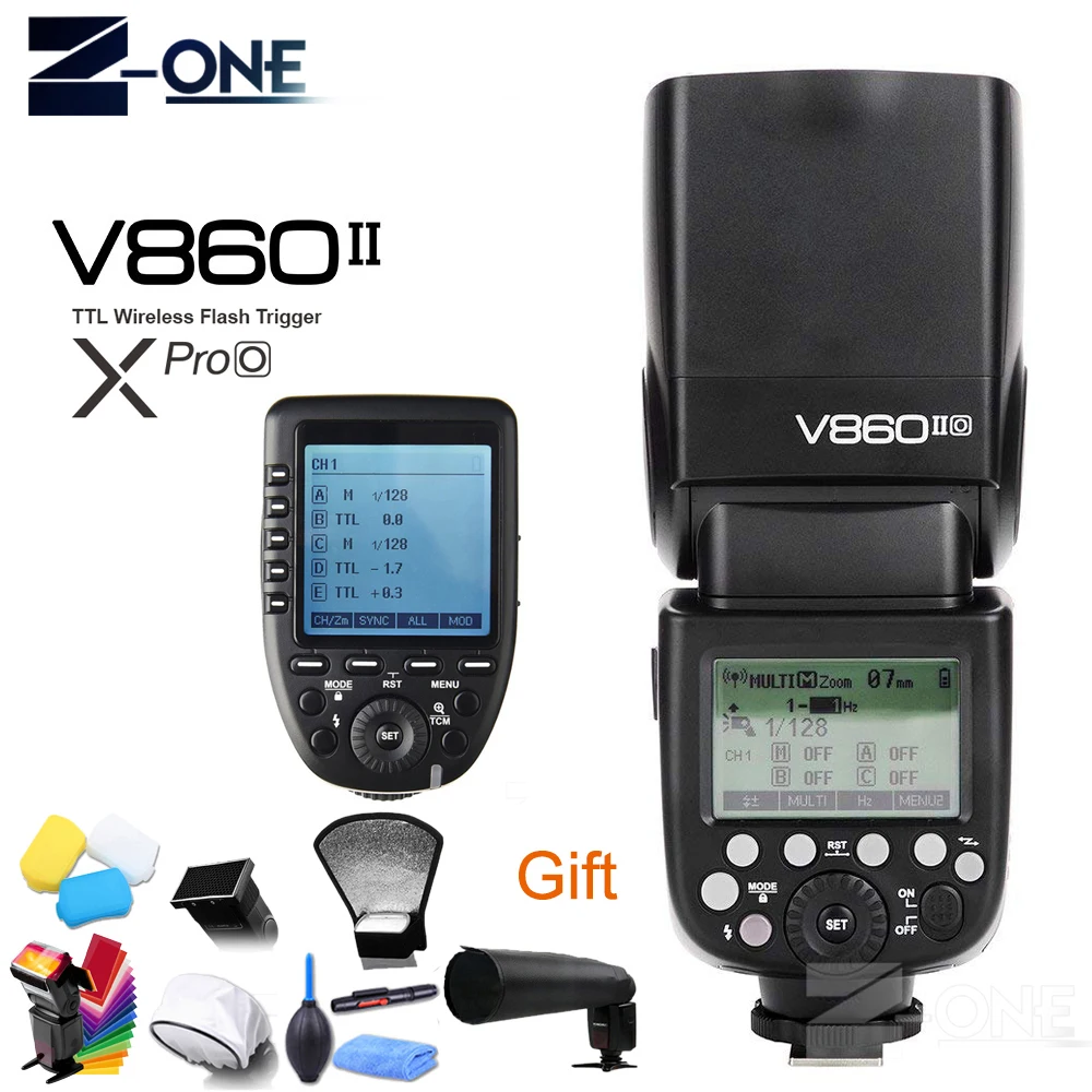 Godox Ving V860II O 2 4G HSS 1/8000 литий ионная батарея TTL вспышка для камеры + беспроводной
