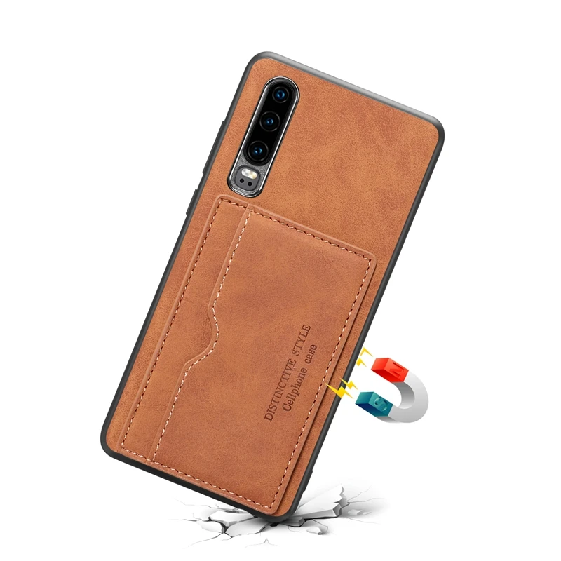 P20 чехол магнитный автомобильный держатель для телефона кожаный huawei pro с