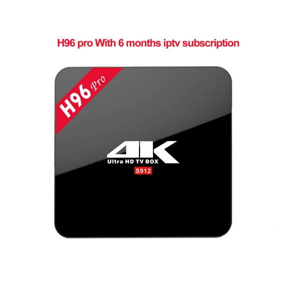 H96max Android 8,1 Смарт ТВ коробка с IP ТВ подписка 3/6/12 месяцев Италия Бельгия Франции Великобритании Испания Португалия арабский взрослых Спорт - Цвет: With 6 months iptv
