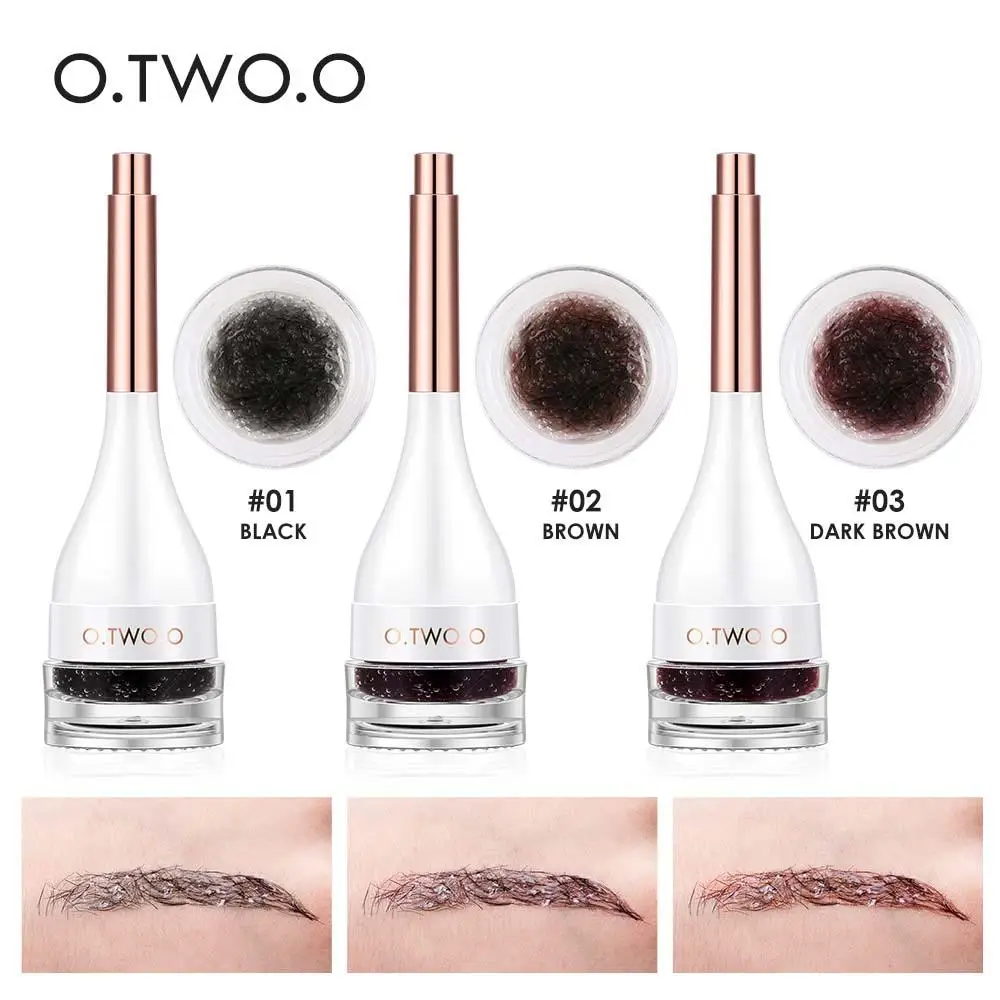 3D для наращивания бровей стойкие гелевые волокна водостойкие увеличения крем