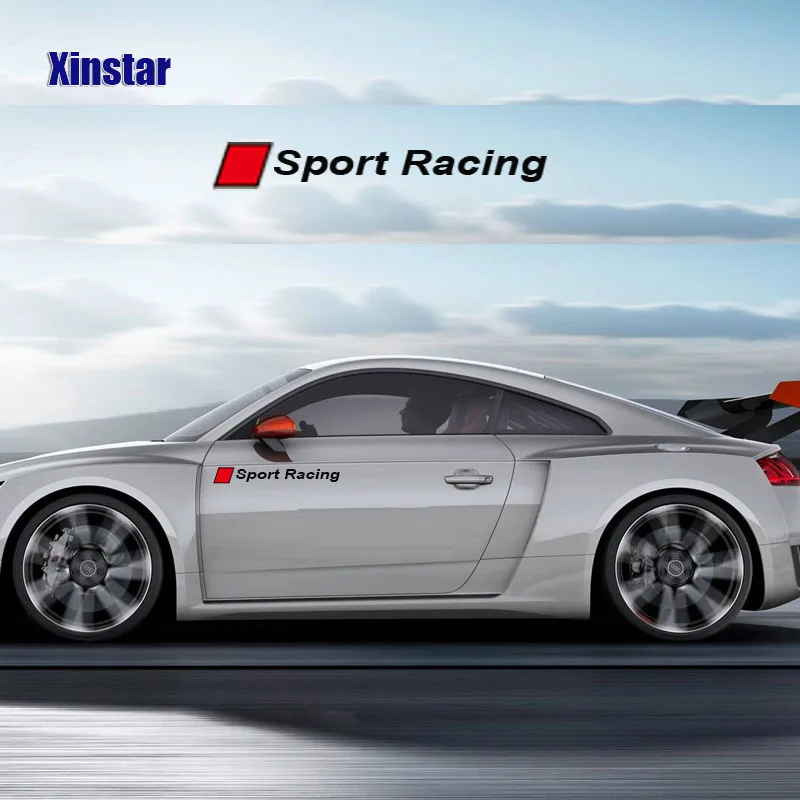 Спортивные гоночные sline для audi A3 A4 A5 A6 A7 A8 TT Q3 Q5 Q7 S3 S4 S5 S6 B6 B7 B8 B9 2 шт.|Наклейки на