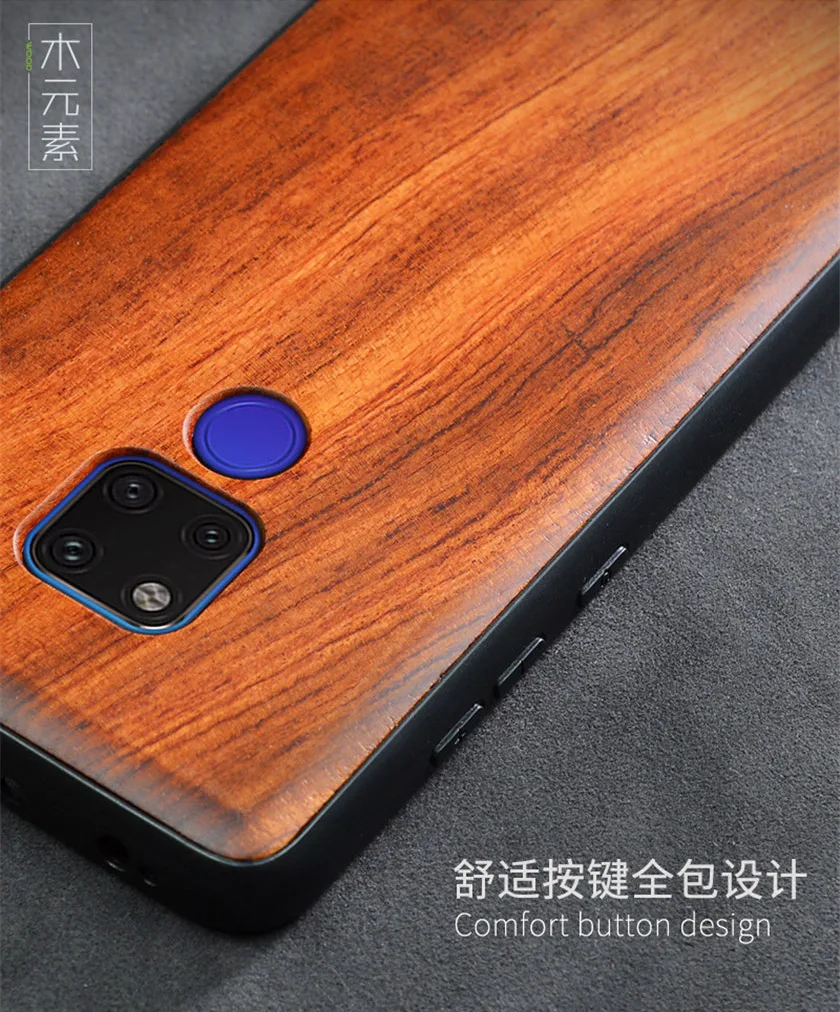 Huawei Mate 20 Pro Case Boogic Original Wood funda Mate 20X Rosewood TPU Shockproof Back Cover Phone Huawei Mate 20 10 Pro case