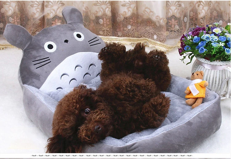 Мультфильм totoro stitch Пикачу кровать для собаки коврик в форме милых животных одеяло для питомца диван съемный теплый питомник домик для кошки гнездо для дома QF01