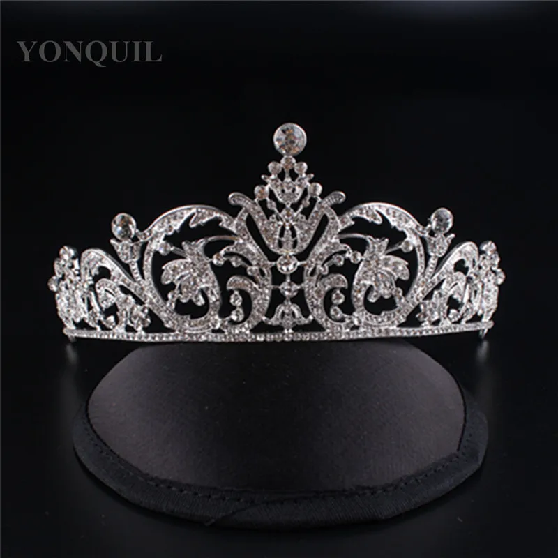 

Crystal Crown Bridal Hair Accessory Wedding Rhinestone Tiara Crown Frontlet Bride Smaid Jewelry High Quality 3Pcs/Lot MYQC015