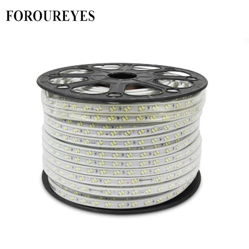 Гибкий светодиодный светильник AC220V SMD5730 120 светодиодный s/m водонепроницаемый IP67 Светодиодный светильник с европейской вилкой питания 1 м/2 м/3 м/8 м/10 м/12 м/20 м