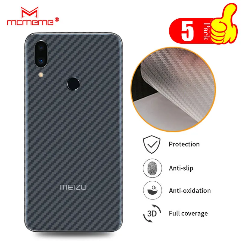 5 шт./лот для MEIZU Note9 note 9 3D защитная задняя пленка из углеродного волокна Note