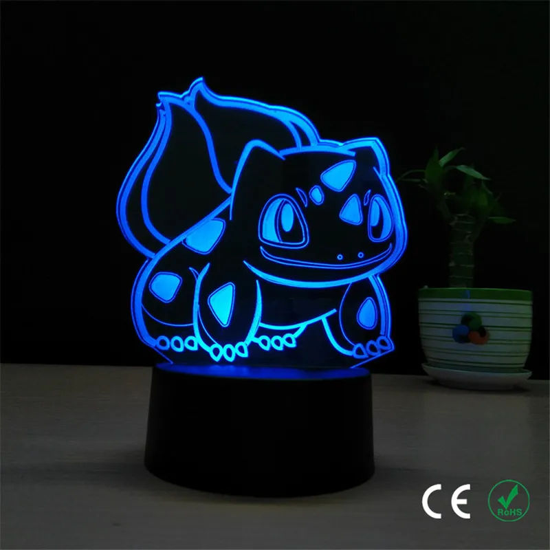 Новинка цифровая детская Милая Настольная лампа с изображением семян лягушки