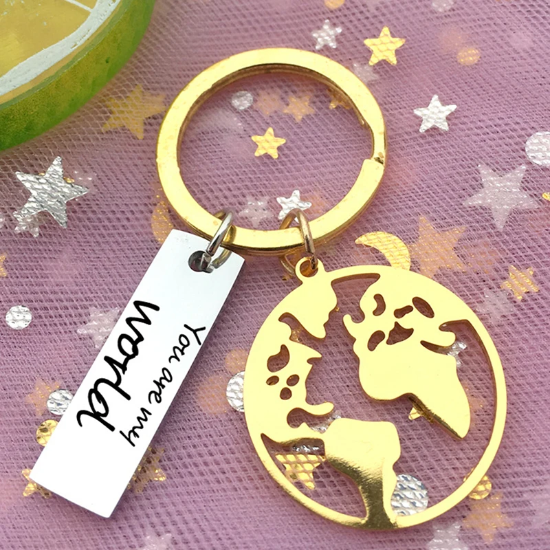 Earth Keychains You Are My World кулон брелок с эмблемами путешествий дружба креативный лучший