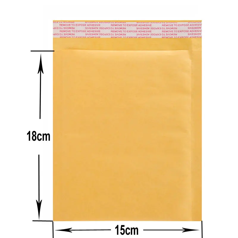 10pcs 18x15cm 10 шт. почтовые пакеты оконные конверты мешок влагонепроницаемые высокого качества, самодельная бумажная печать желтые стационарные бумажные конверты - Цвет: 10pcs 18x15cm