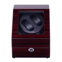watch winderlt wooden automatic rotation 23 storage case display boxoutside is rose red black inside is black2019 new style