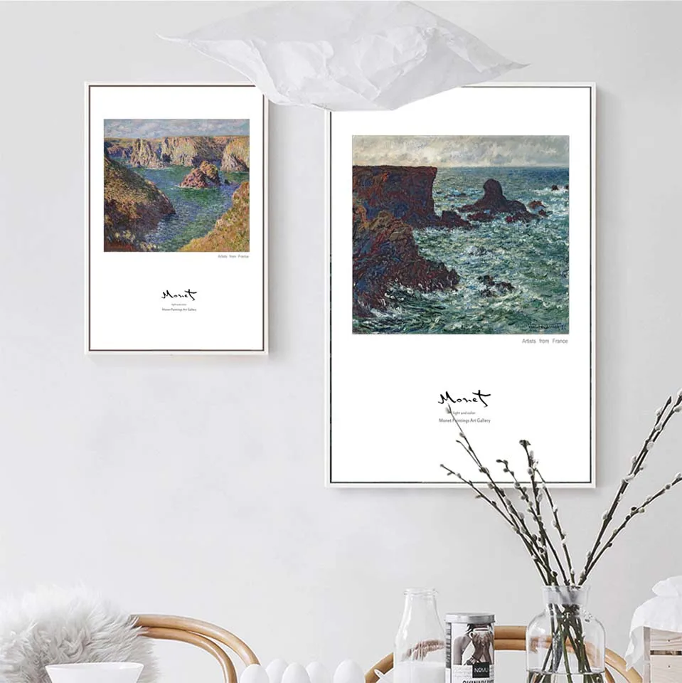 

Home Decoration Print Canvas Wall art poster Vertical Rectangle Picture Spray Painting Oil Unframed Drawings Claude Monet 19