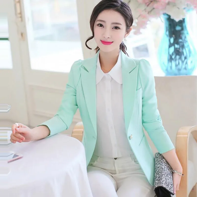 2017 Для женщин Пиджаки для Демисезонный Куртки с длинными рукавами женский тонкий