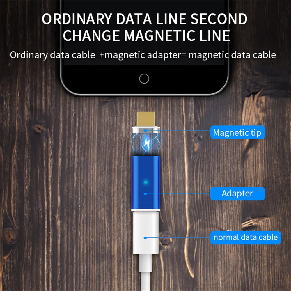 Модный адаптер для телефона TYPE C USB Micro USB Магнитный адаптер для зарядного устройства Магнитный адаптер для зарядки Дата-кабель