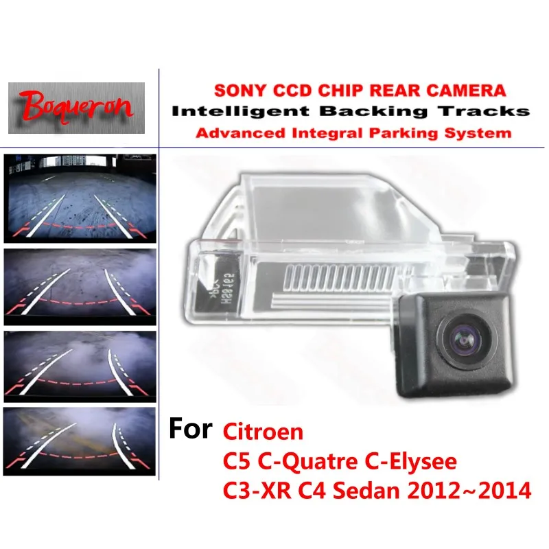 

for Citroen C5 C-Quatre C-Elysee C3-XR C4 CCD Car Backup Parking Camera Intelligent Tracks Dynamic Guidance Rear View Camera