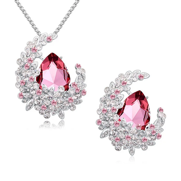 New Channel Jewelry Sets Drop Necklaces Pendants Brooches for wedding Made with SWAROVSKI Elements Crystals from | Украшения и