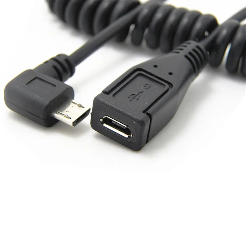 Удлинительный Шнур Micro USB папа мама растягивающийся пружинный кабель с прямым